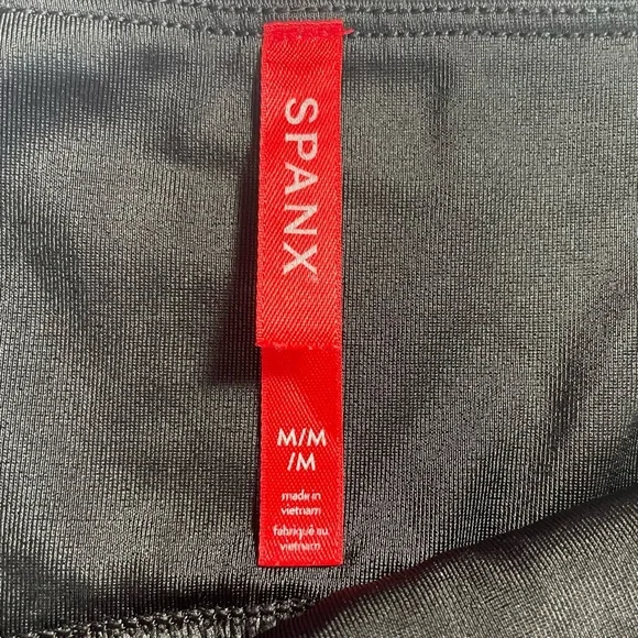 Spanx Faux Leather Moto Leggings Black Size M - Picture 10 of 13